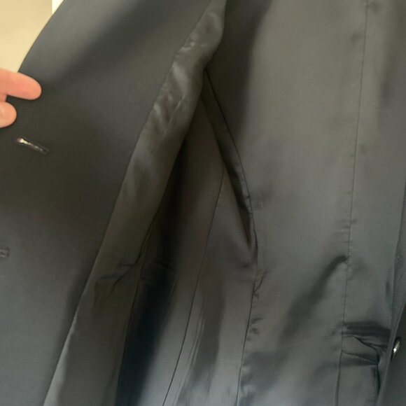 Theory Black Wool Blend Tailored Blazer – Size 2 – Classic Workwear - Picture 5 of 6